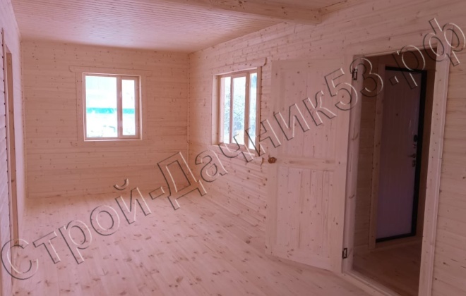 3 Каркасно-щитовой дом Д-22, 8х8м, 64 М², Новгородская область, Новгородский район, ПГТ Пролетарий. (6)